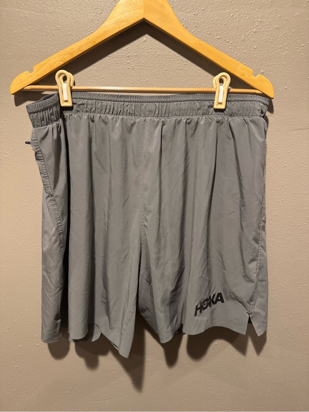 HOKA One One Men’s Grey Performance Running Shorts